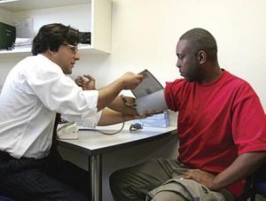 measuring blood pressure