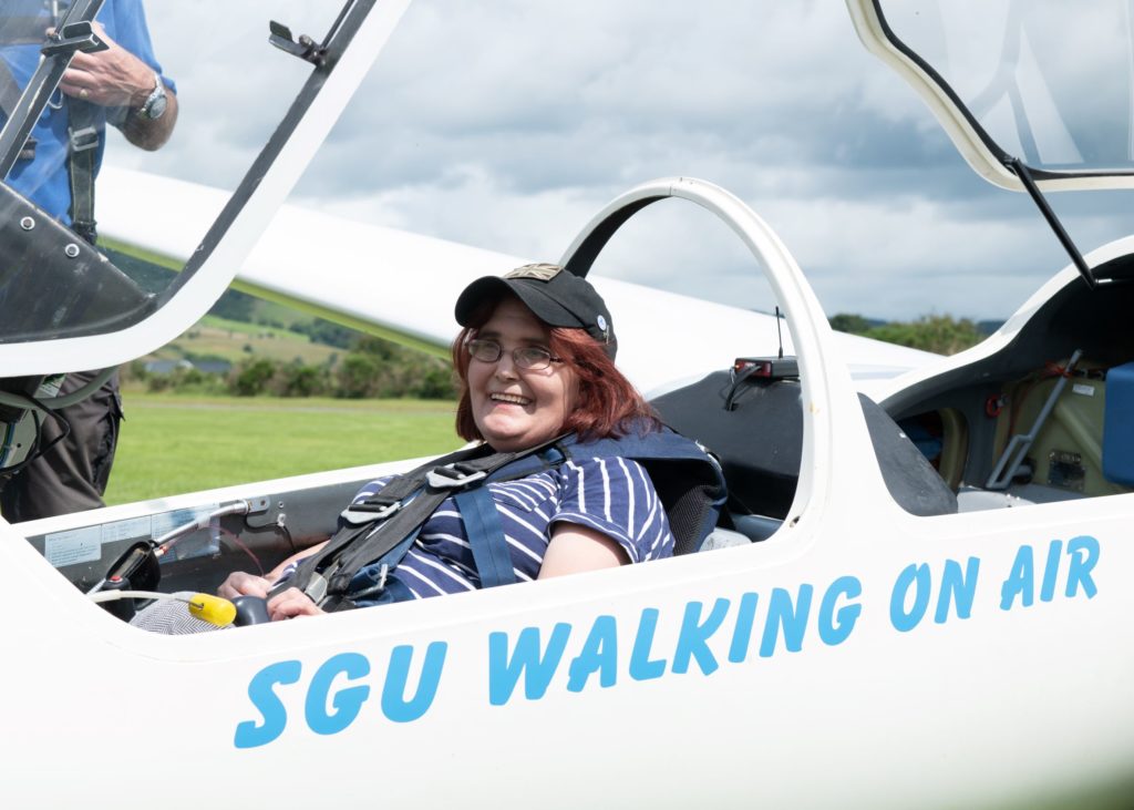 Stroke survivor Angie takes to the skies after help from her CHSS stroke support worker.