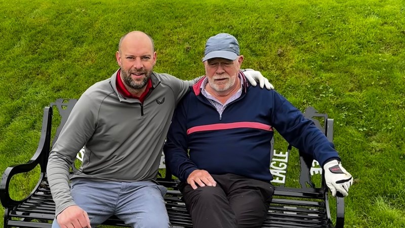 Colin Critchley with his dad, Graeme