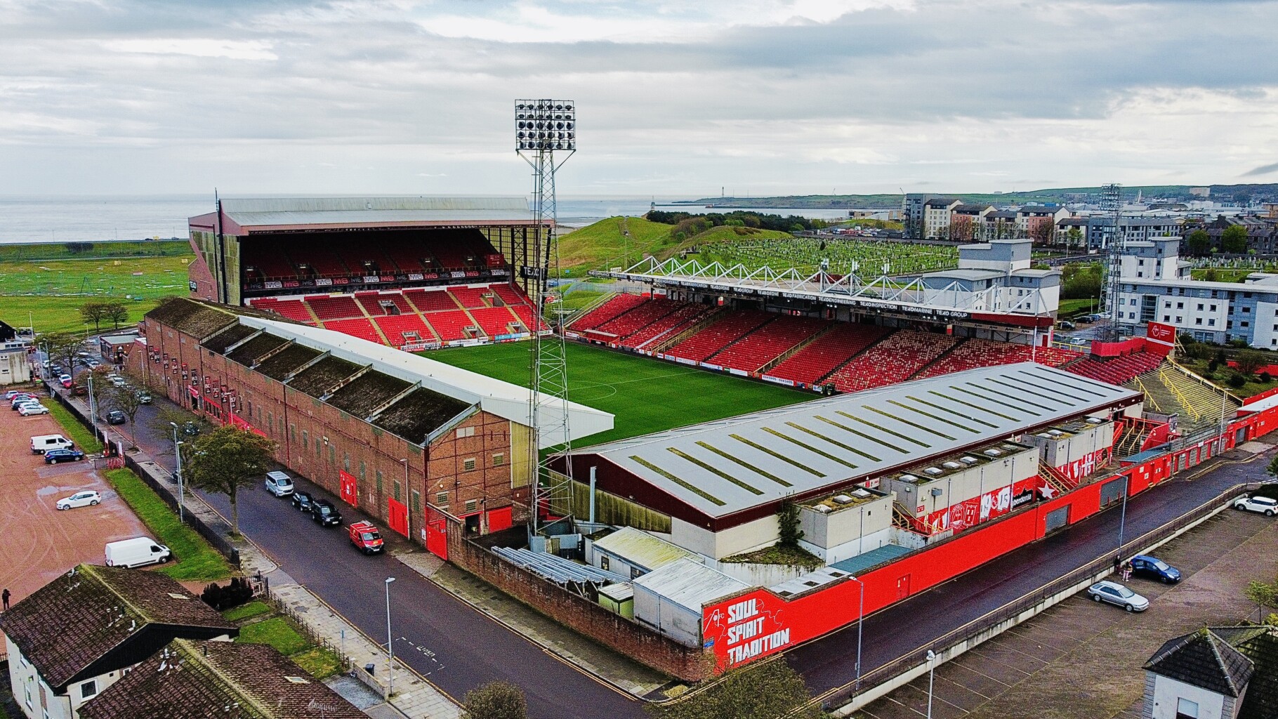 Pittodrie Stadium in Aberdeen