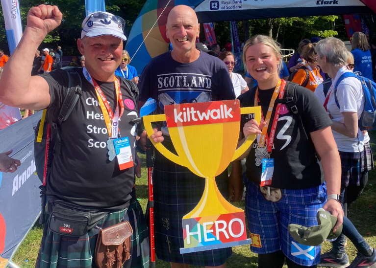 Participants at Kiltwalk Aberdeen