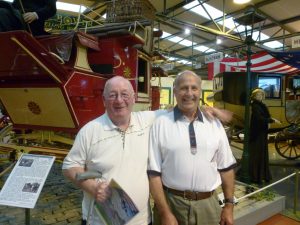 Two men at the motor museum