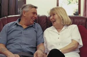 Couple laughing