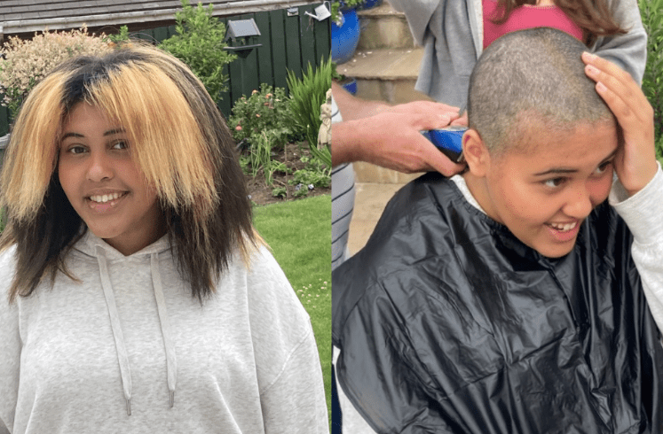 zara charity head shave